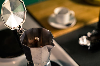 Close-up of espresso maker