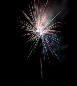 Colorful firework on the night sky. new year celebration fireworks. 