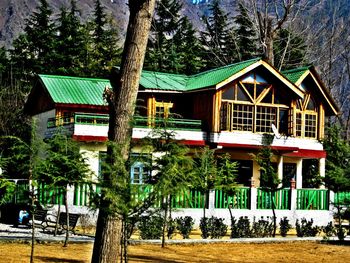 Built structure with trees in background