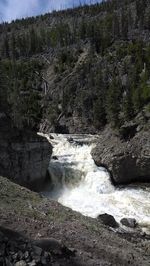 River flowing through rocks