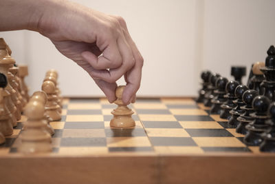 Full frame shot of chess pieces