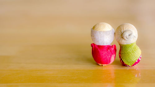 Close-up of stuffed toy on table