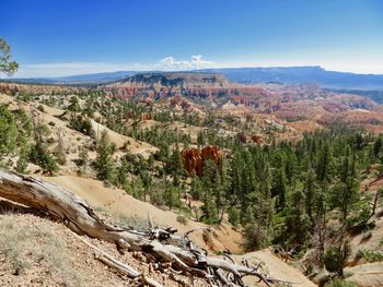 Panoramic view of landscape and mountains against sky