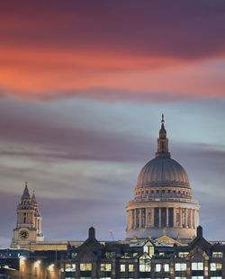 Cathedral against sky during sunset