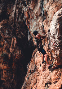 Man standing on rock