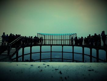 View of bridge over river