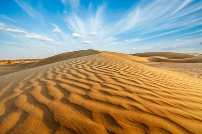 Scenic view of desert against sky