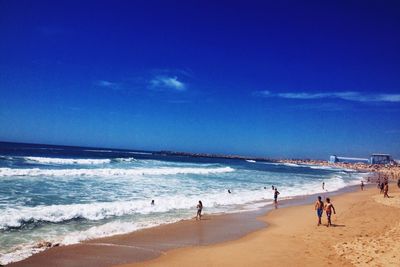 Tourists on beach