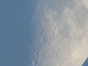 High angle view of snow against sky