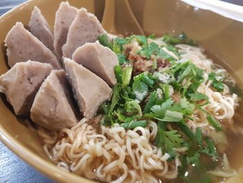 Close-up of meal served in bowl