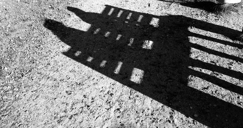 High angle view of road