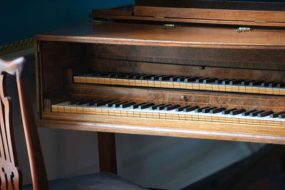 Close-up of piano