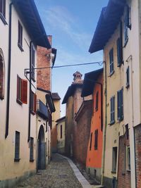 Low angle view of buildings in city