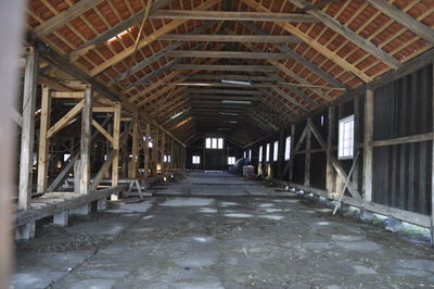 Empty corridor in abandoned building