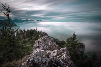 Scenic view of mountain against sky