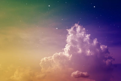 Low angle view of sky at night