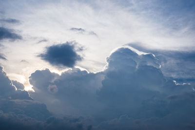 Low angle view of clouds in sky