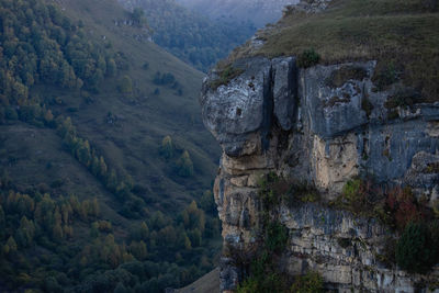 Scenic view of rocky mountains