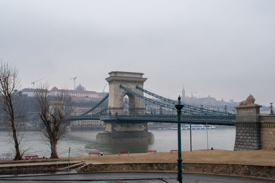 Bridge over river in city