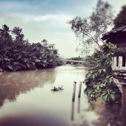 Boats in river