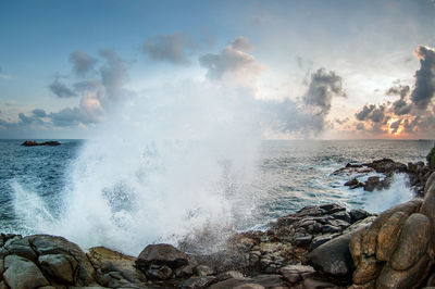 Scenic view of sea against sky