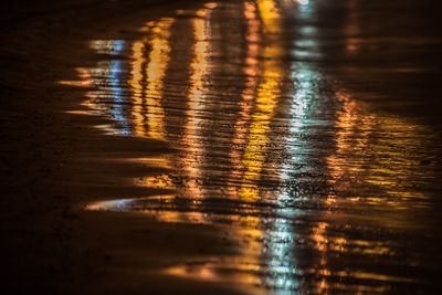 Full frame shot of water in lake at sunset