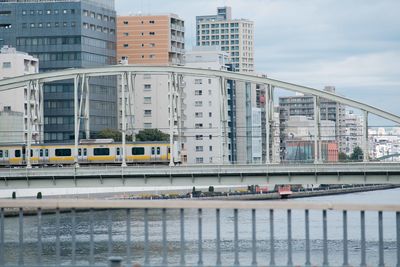 Bridge over river in city