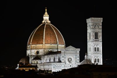 Low angle view of church at night