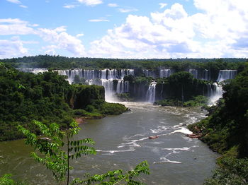 Water flowing from dam