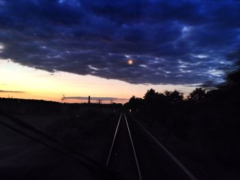 Railroad track at sunset