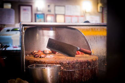 Close-up of food in kitchen