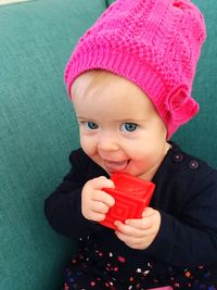Portrait of cute baby girl