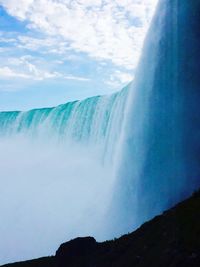 Scenic view of waterfall