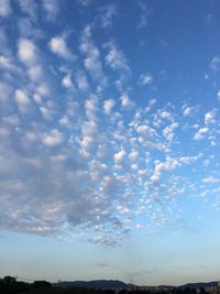 Low angle view of cloudy sky