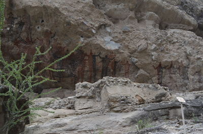 Rock formations in cave