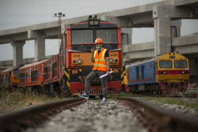 Train on railroad track