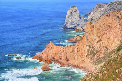 Rock formation on sea shore