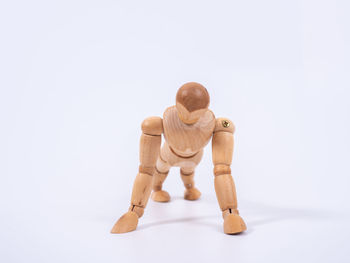 Close-up of stuffed toy against white background