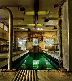 Interior of abandoned building