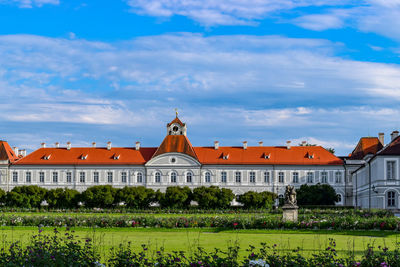 Building against cloudy sky