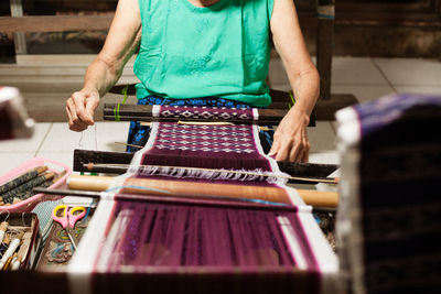 Close-up of woman working