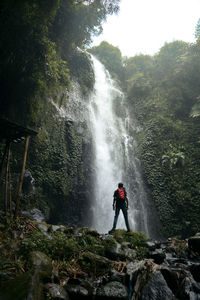 Looking a waterfall