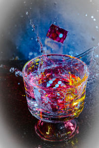Close-up of water in container