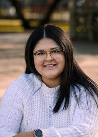 Portrait of a smiling young woman