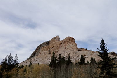 Low angle view of mountain against sky