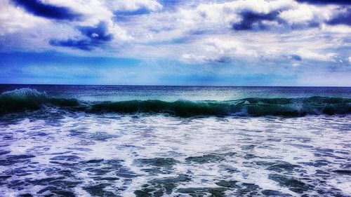 Scenic view of sea against sky