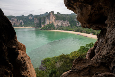 Railay beach view from top, thailand