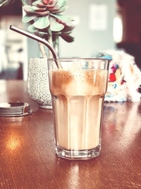 Close-up of drink on table