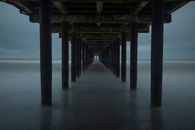 Under the pier, long exposure photo of southwold pier, suffolk, uk
