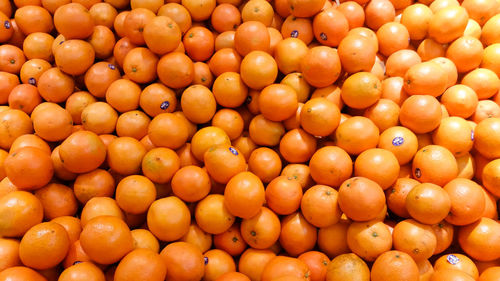 Full frame shot of oranges